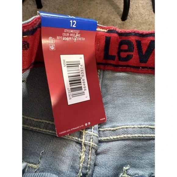 Levi's Boys Youth Jeans  511 Slim Flex Stretch Denim‎ Blue Jeans Size 12 NWT - Picture 9 of 12
